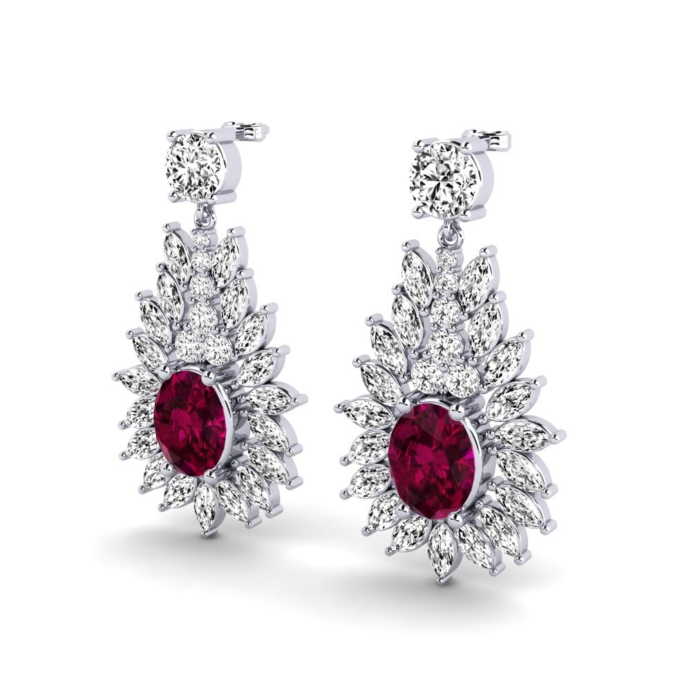 Đá Rhodolite Bông tai nữ Nita