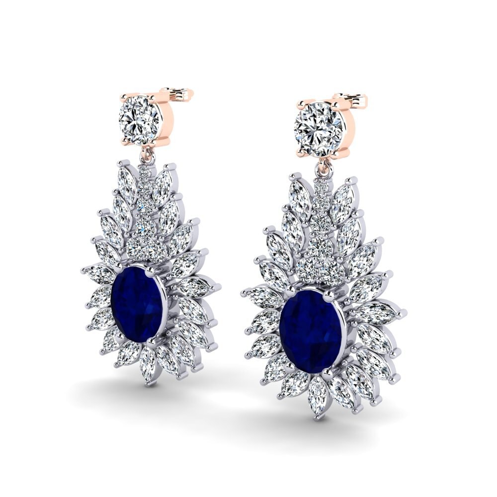 14k White & Rose Gold Women's Earring Nita