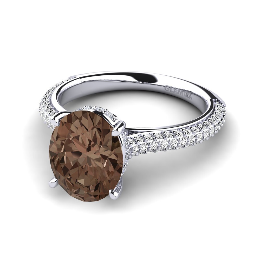 Smoky Quartz Engagement Ring Agrippina