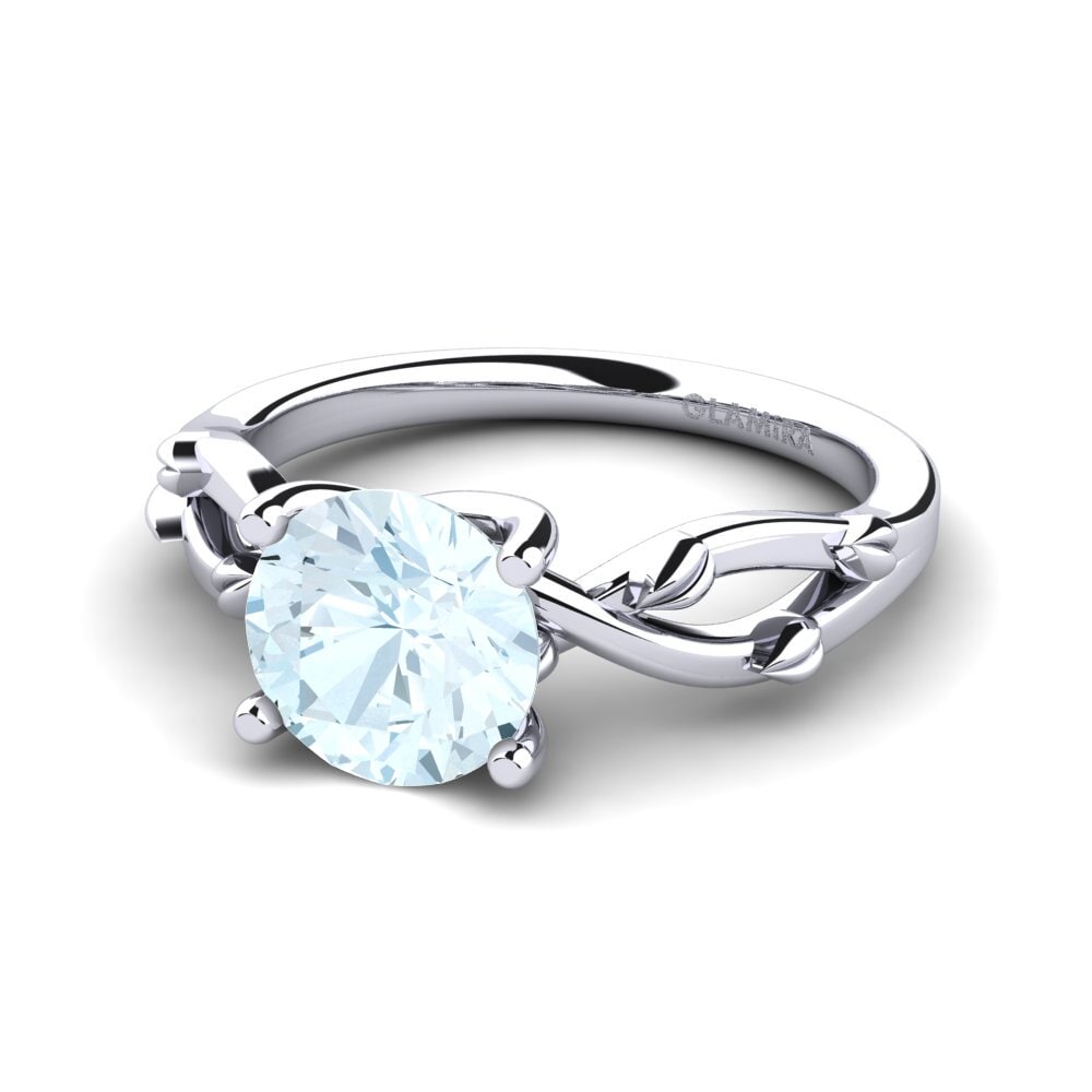 Aquamarine Engagement Ring Alabate 1.6 crt