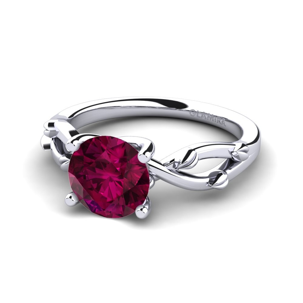 Rhodolite Garnet Engagement Ring Alabate 1.6 crt