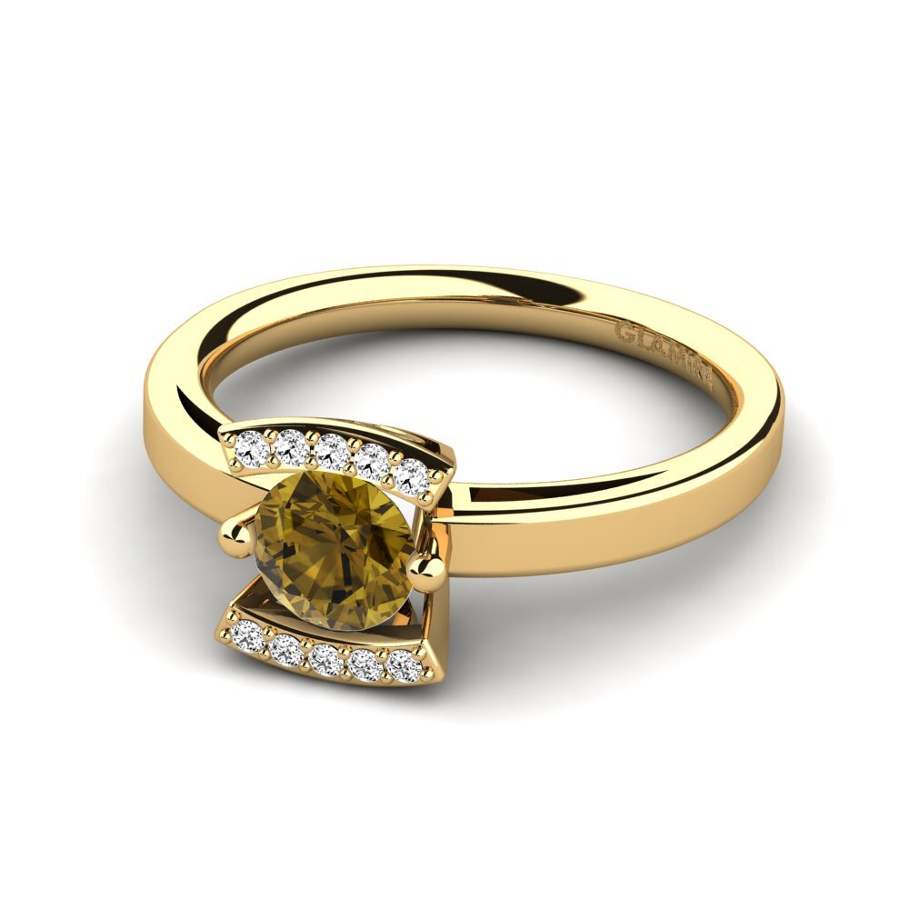 Circón Marrón Anillo de compromiso Allecra 0.5 crt