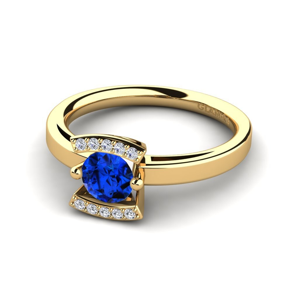 Saphir (im Labor gezüchtet) Verlobungsring Allecra 0.5 crt