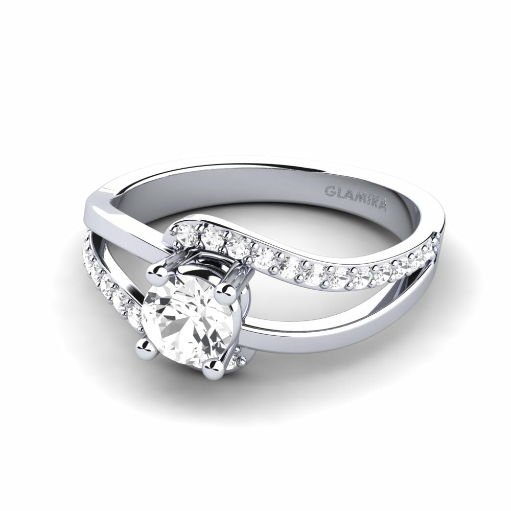 Zafiro blanco Anillo de compromiso Bernarda 0.5 crt