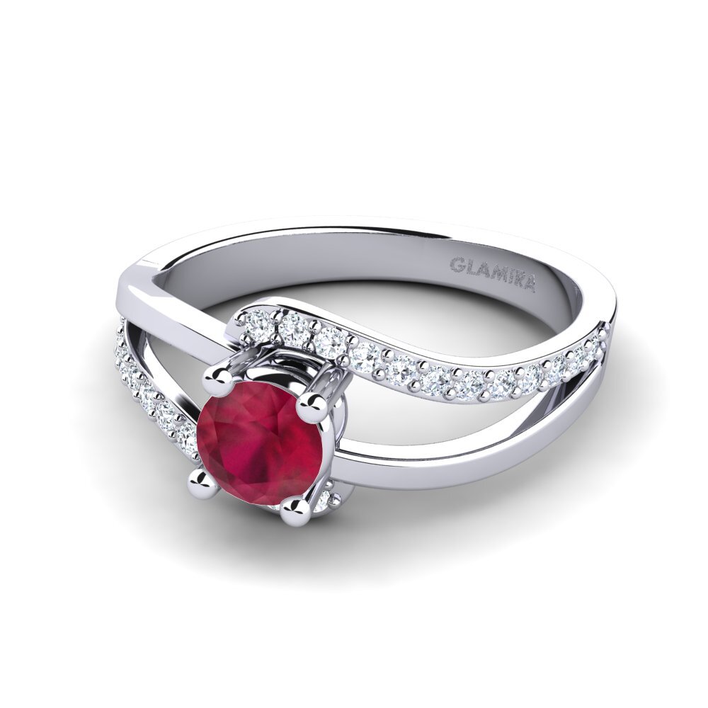 Rubin Verlobungsring Bernarda 0.5 crt