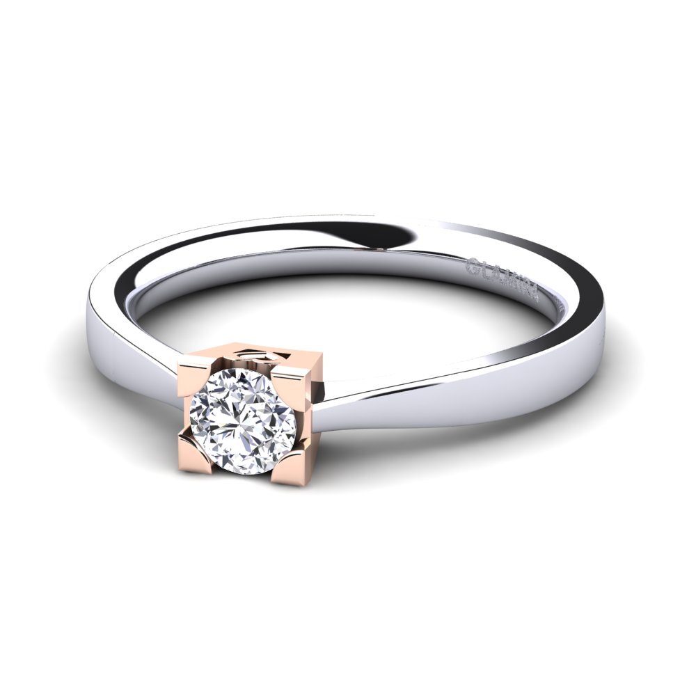 14ct White / Rose Gold Engagement Ring Calmar 0.25crt