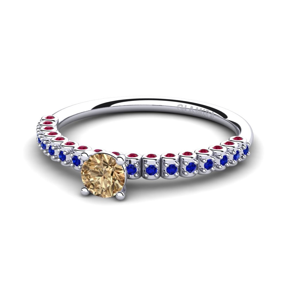 Brown Diamond Engagement Ring Cannoli