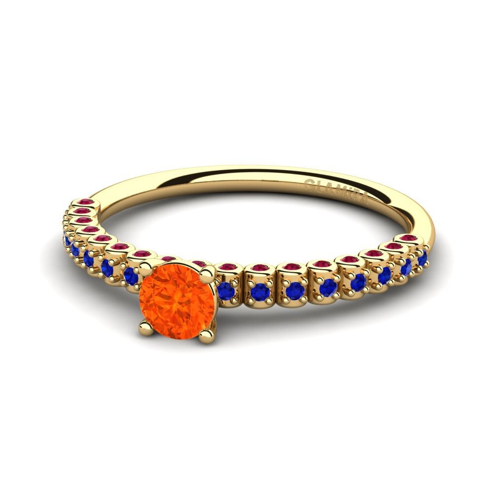 9k Yellow Gold Engagement Ring Cannoli