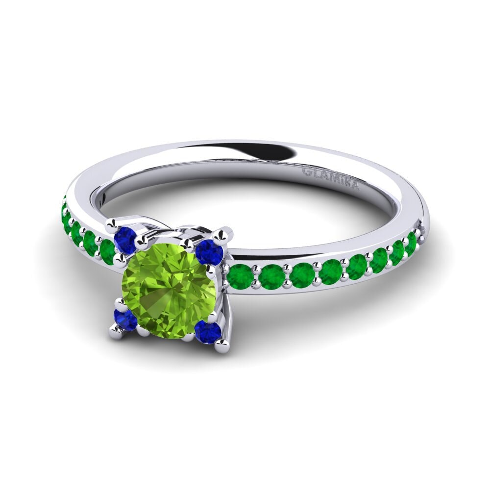 Peridot Engagement Ring Eglontina