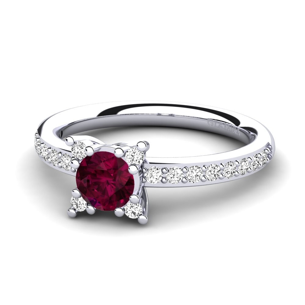 Granate Rhodolite Anillo de compromiso Eglontina