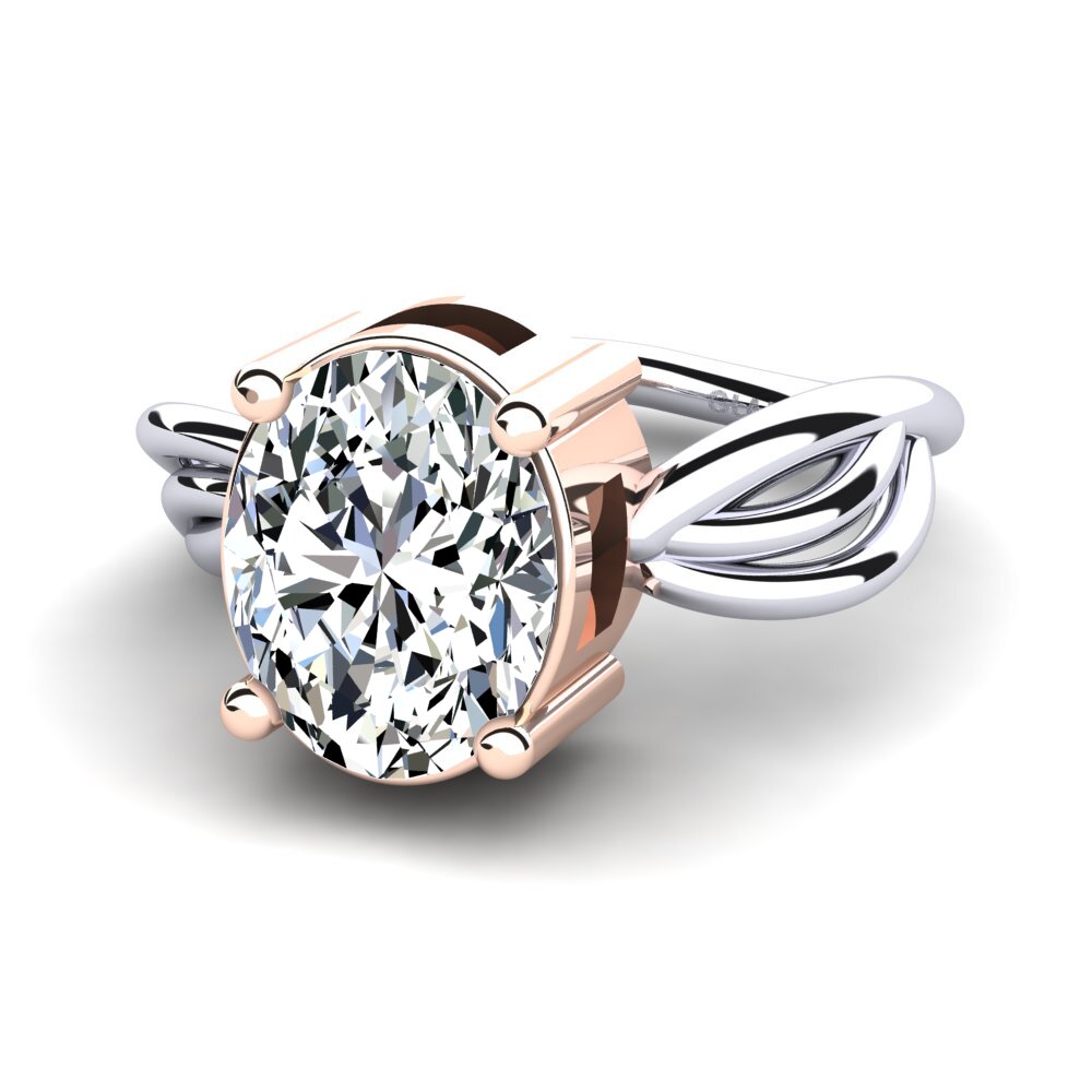 14ct White / Rose Gold Engagement Ring Lezina