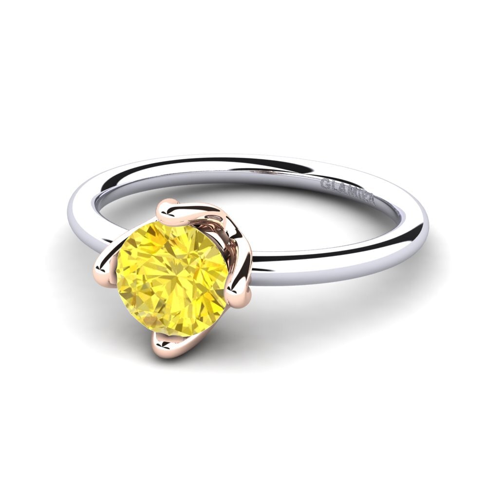 Gul safir Forlovelsesring Loredana 1.0 crt