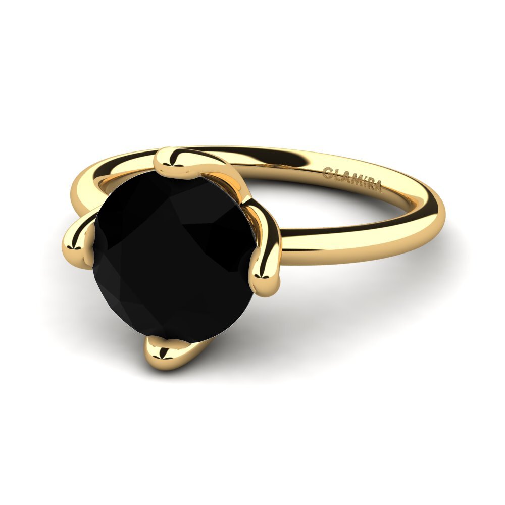 Ónix Negro Anillo de compromiso Loredana 3.0 crt