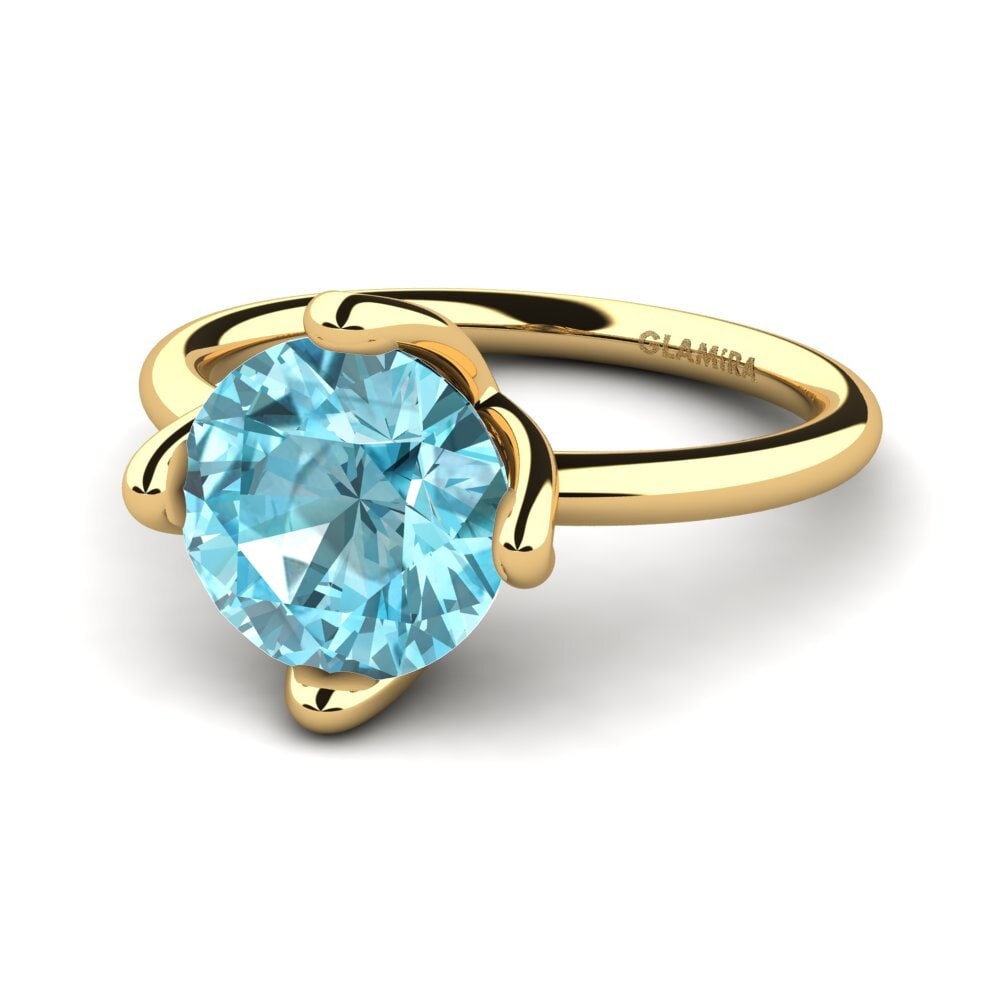 Blue Zircon Engagement Ring Loredana 3.0 crt