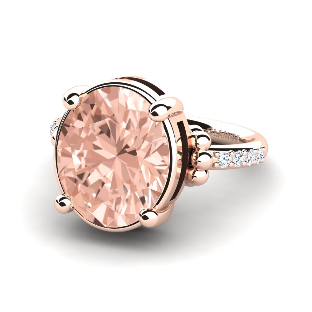 14ct Rose Gold Morganite Ring Lusiana