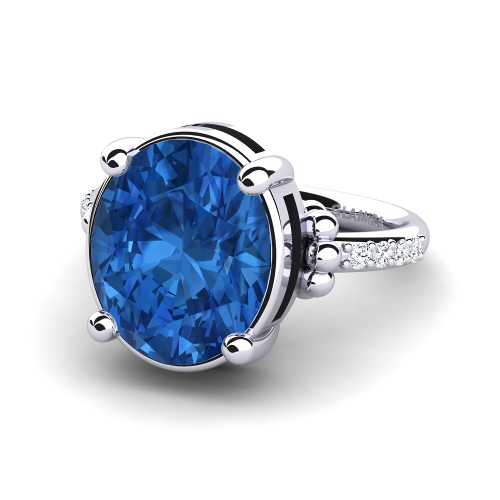 Dark Blue Zirconia Ring Lusiana