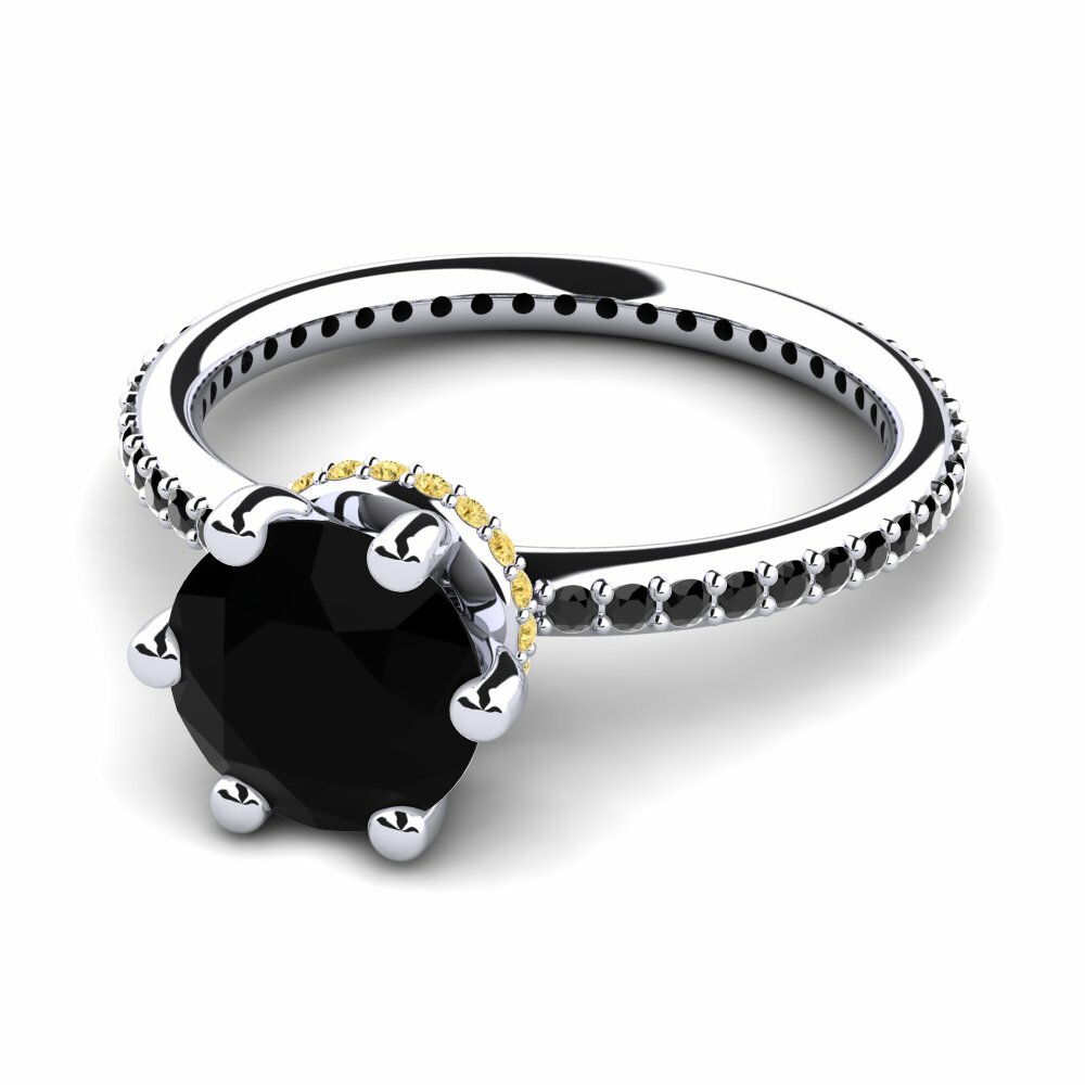 Zwarte Diamant Verlovingsring Marinella 2.0 crt