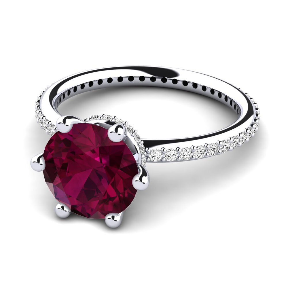 Granate Rhodolite Anillo de compromiso Marinella