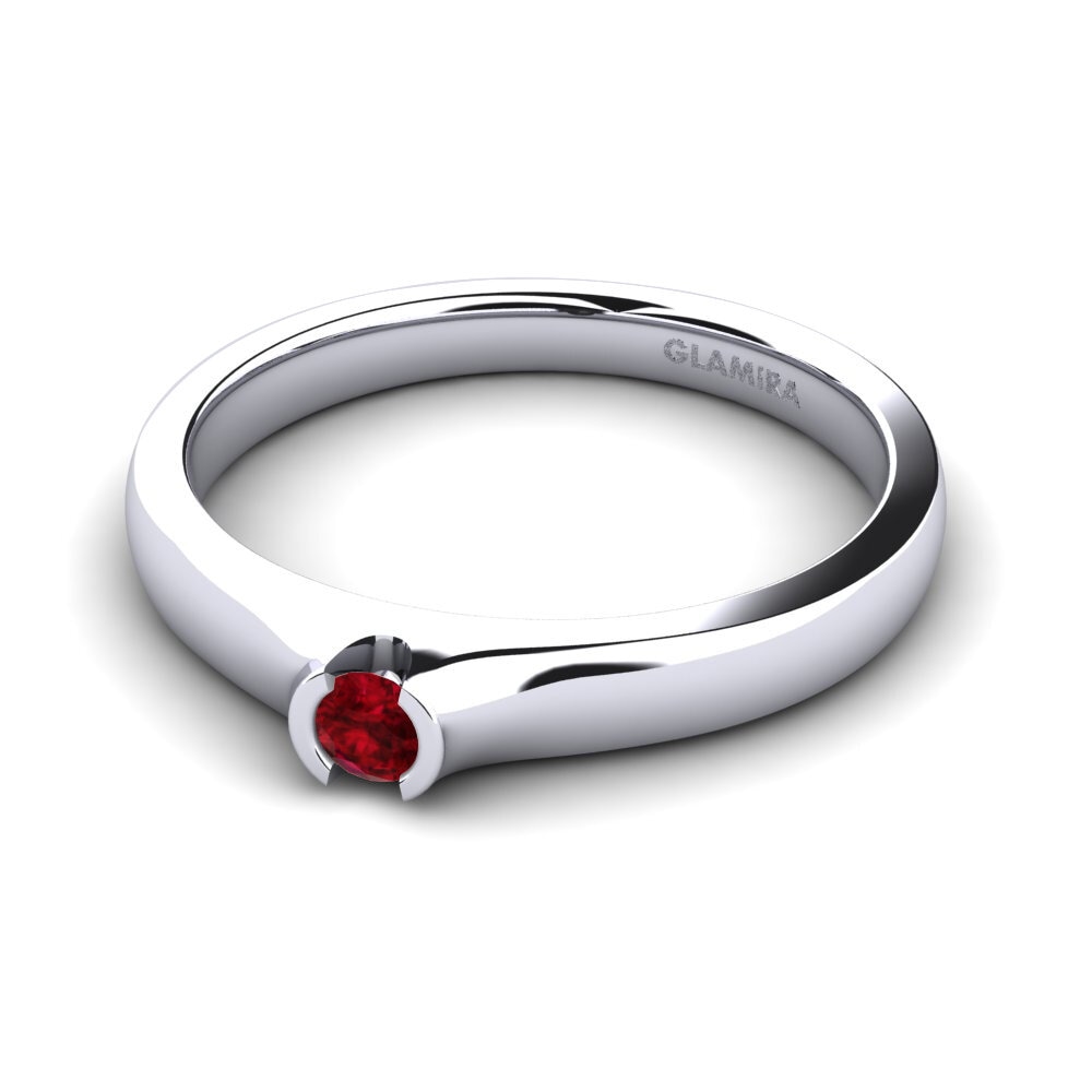 Rubí Anillo de compromiso Sabrina 0.1 crt