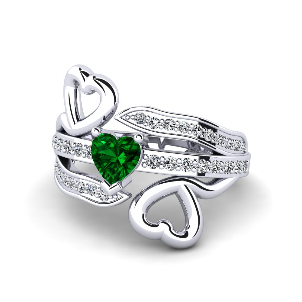 Green Zirconia Women's Ring Nocha