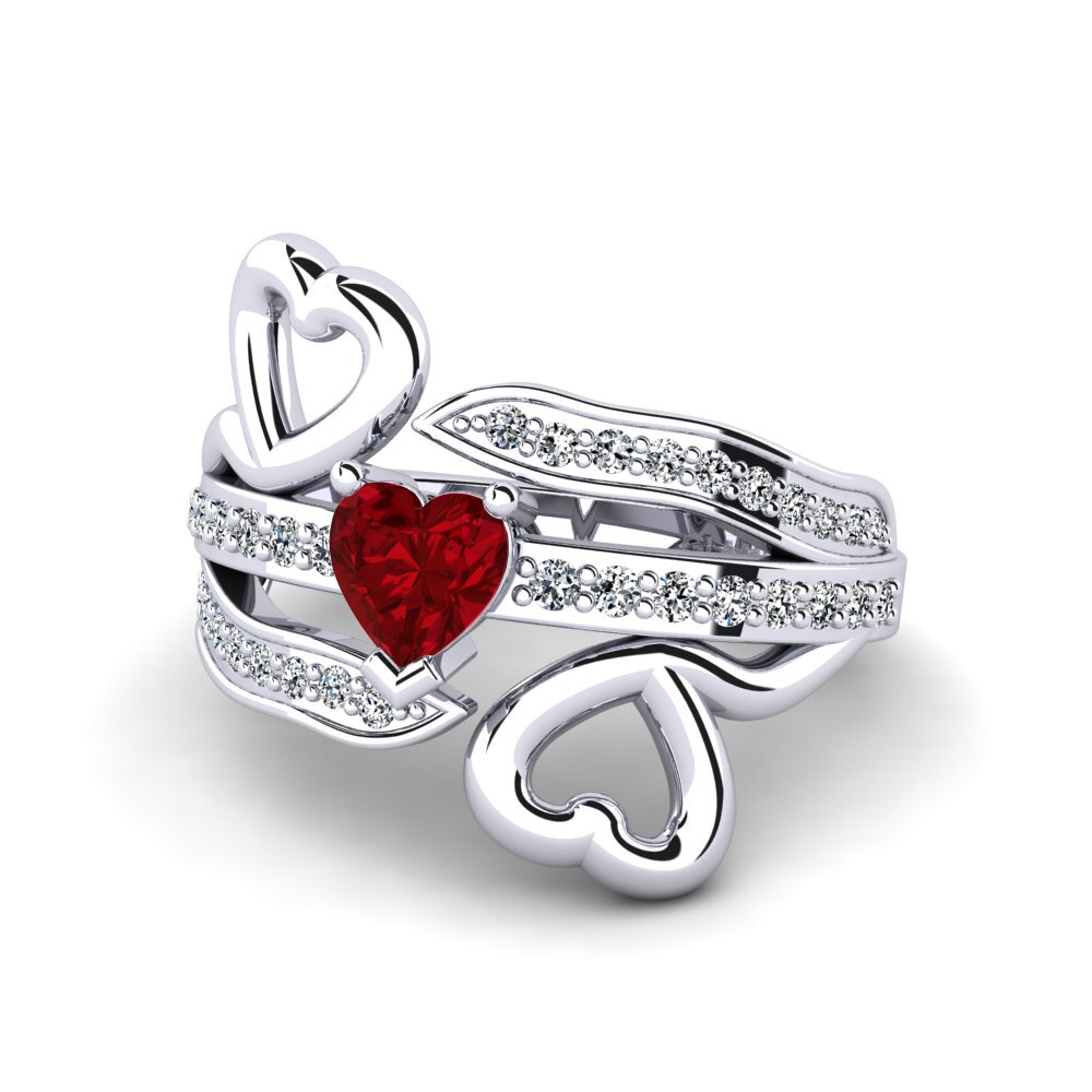 Red Zirconia Women's Ring Nocha