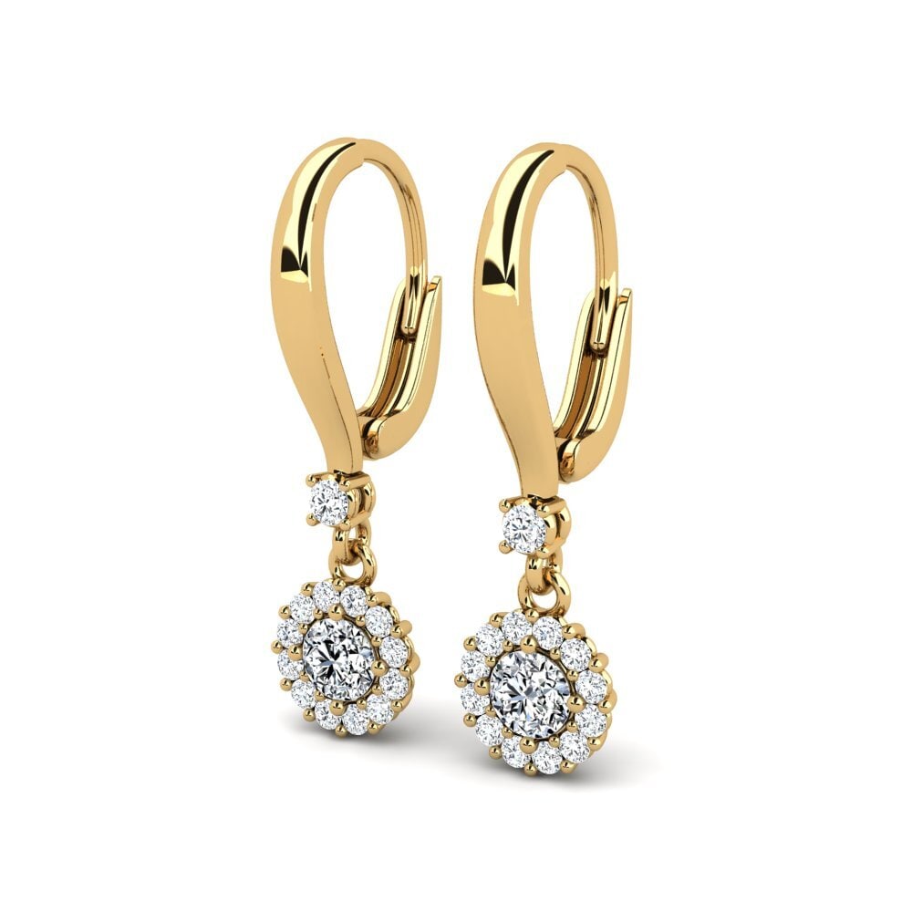14ct Yellow Gold Women's Earring Nodosite