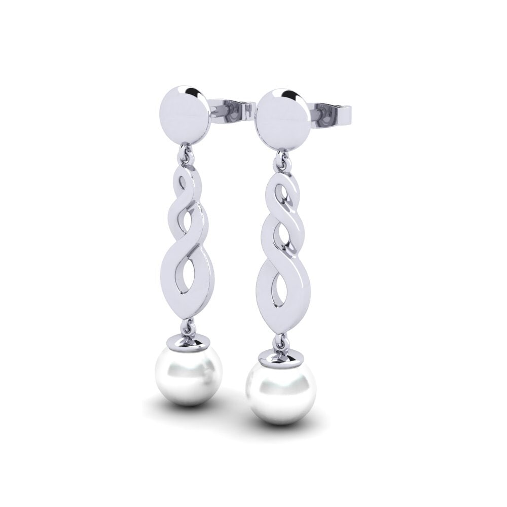 14ct White Gold Women's Earring Noehcnul