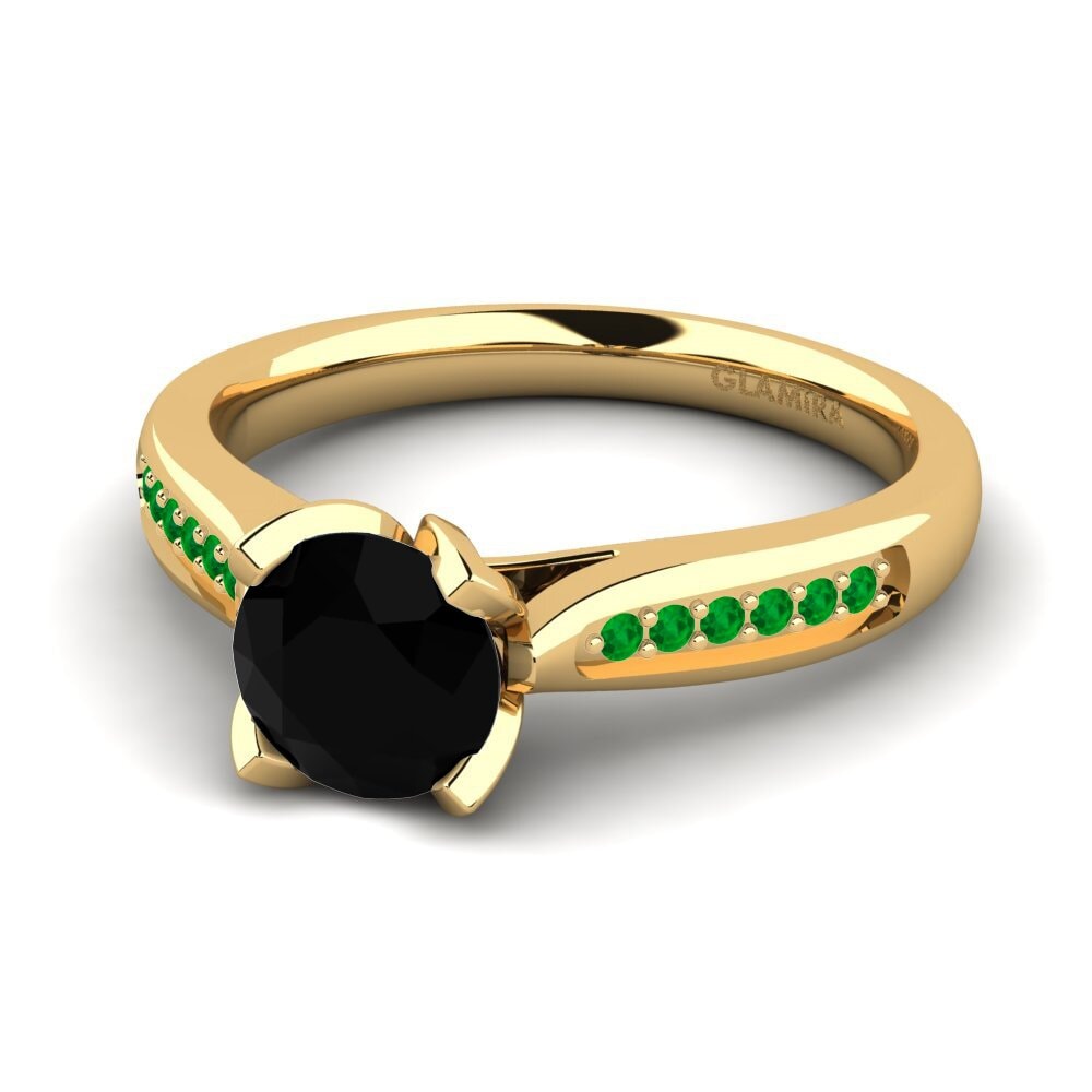 Black Diamond Engagement Ring Noemin