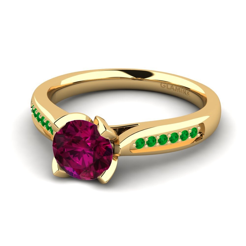 Rhodolite Garnet Engagement Ring Noemin