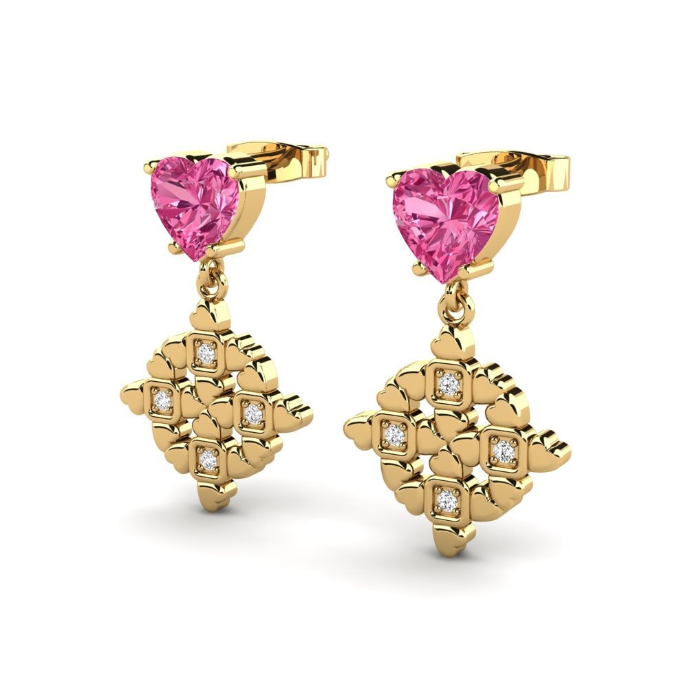 Turmalina Rosa Brincos Feminino Noisette