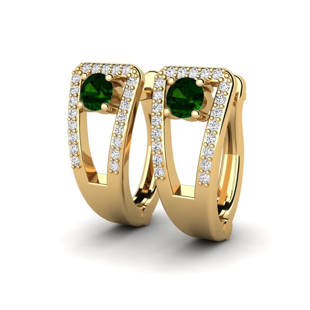 Đá Tourmaline Xanh / Bích tỷ Bông tai nữ Nonna