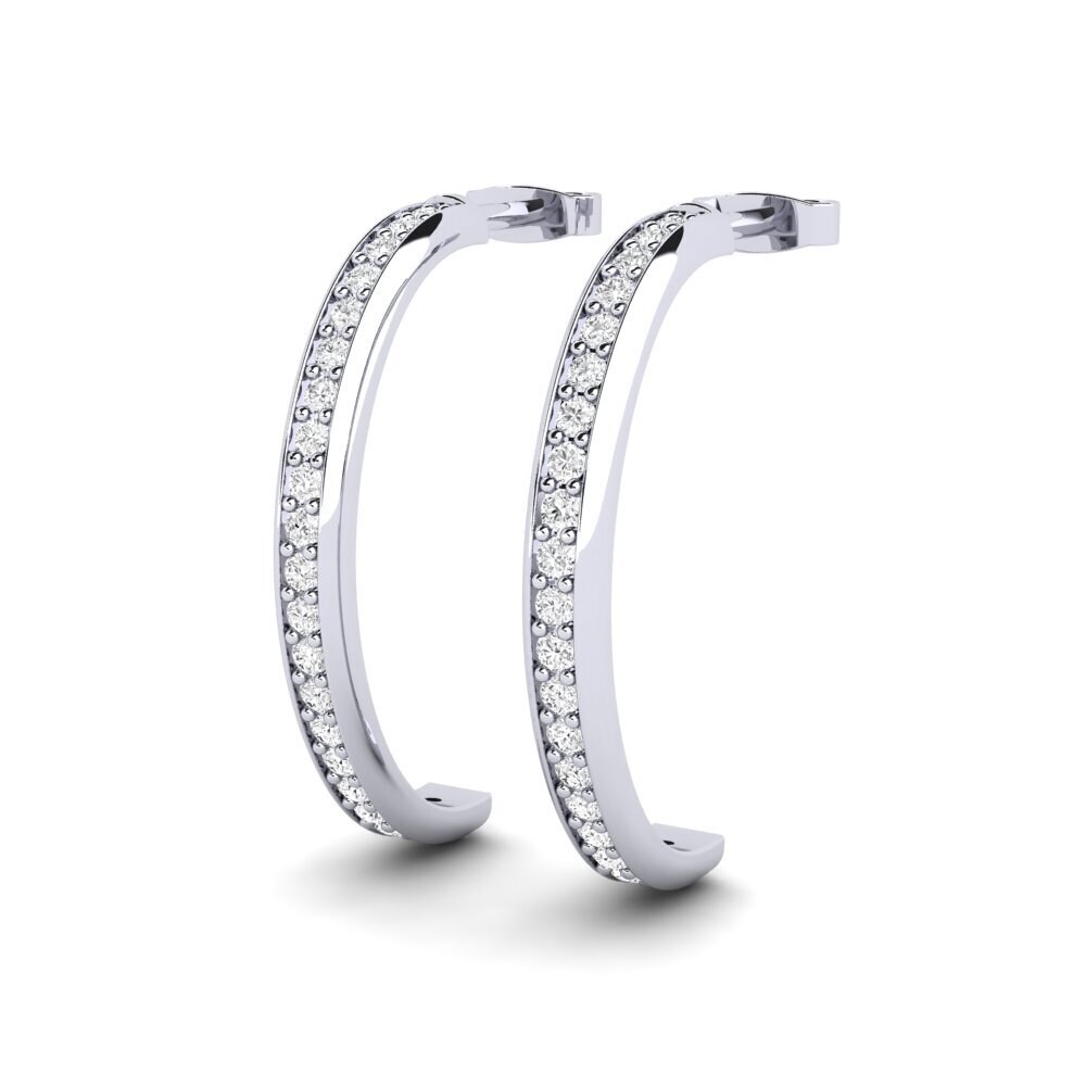 Oro Bianco 750 Zaffiro Bianco Orecchino da donna Norbu
