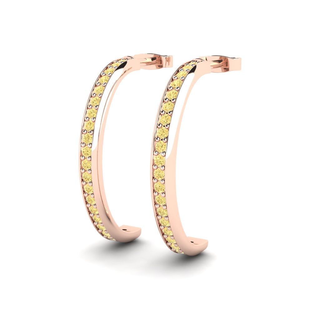 Diamante Amarillo Pendiente de mujer Norbu