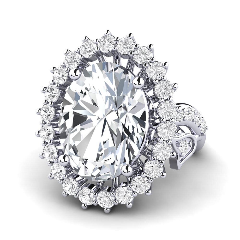 White Zircon Ring Noreen