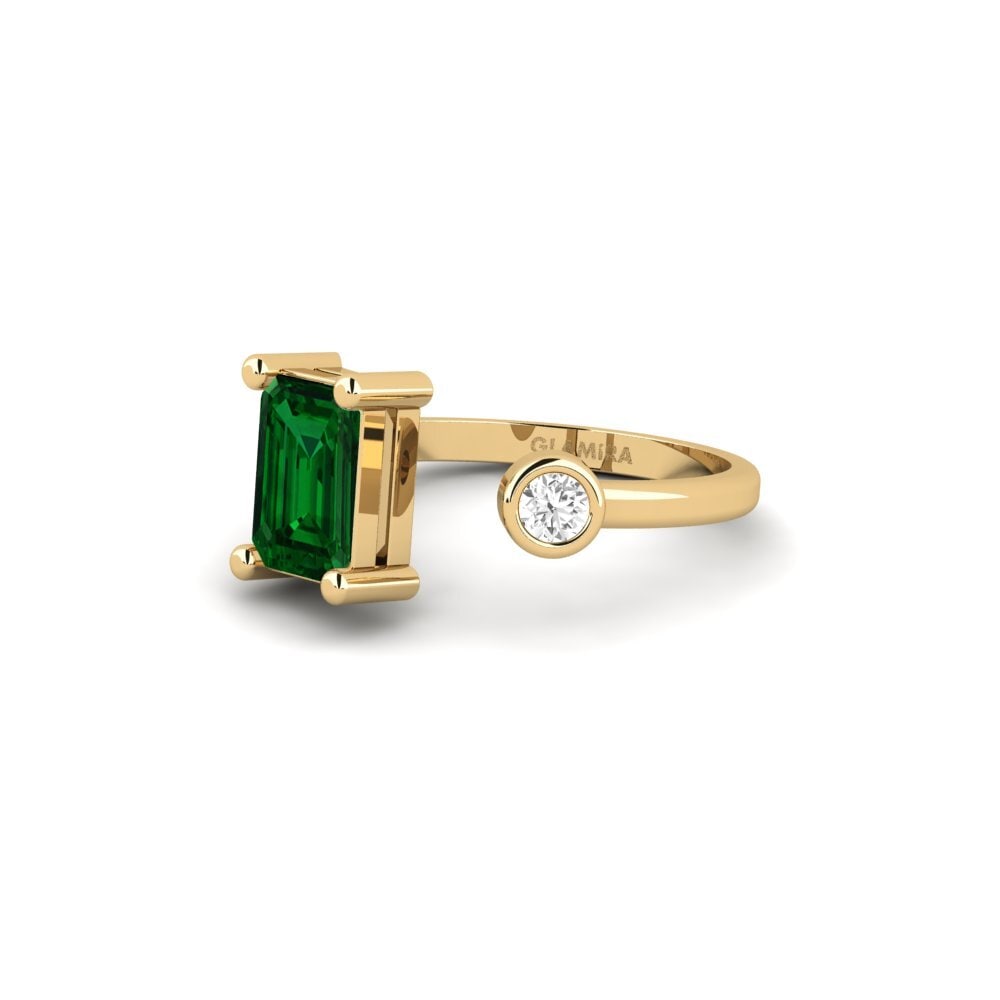 Open Tsavorite Engagement Rings