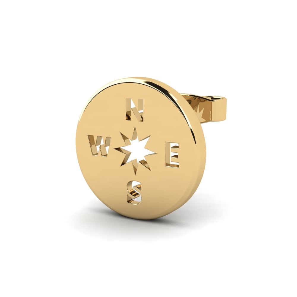 14k Oro Amarillo Pendiente para hombre Normlevy