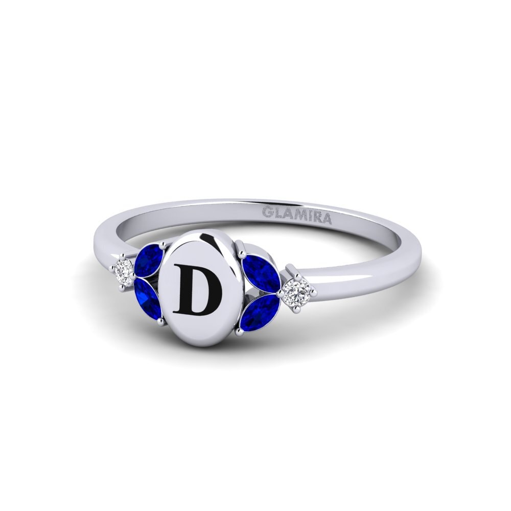 Palladium 950 Saphir Ring Notredame