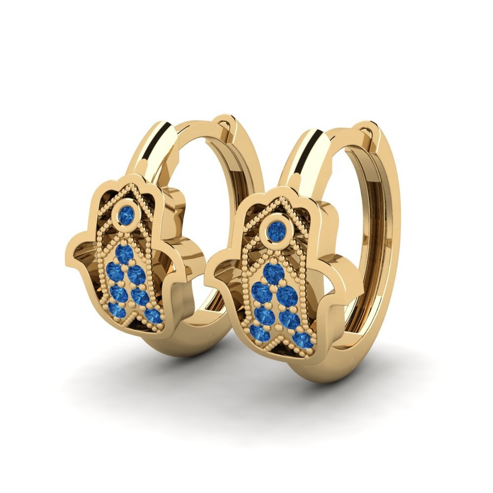 Donker Blauwe Zirkoon Dames Oorbellen Novis