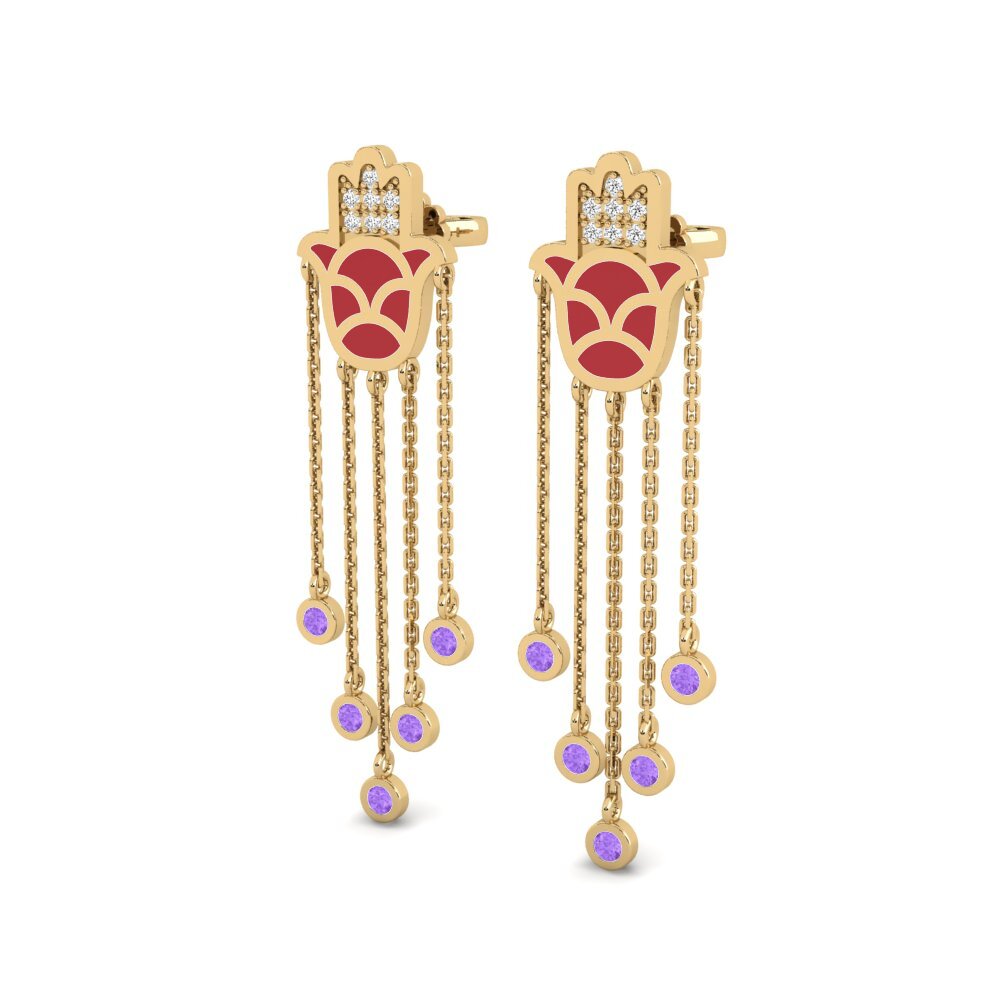 Amethyst Damen ohrring Ntseeg
