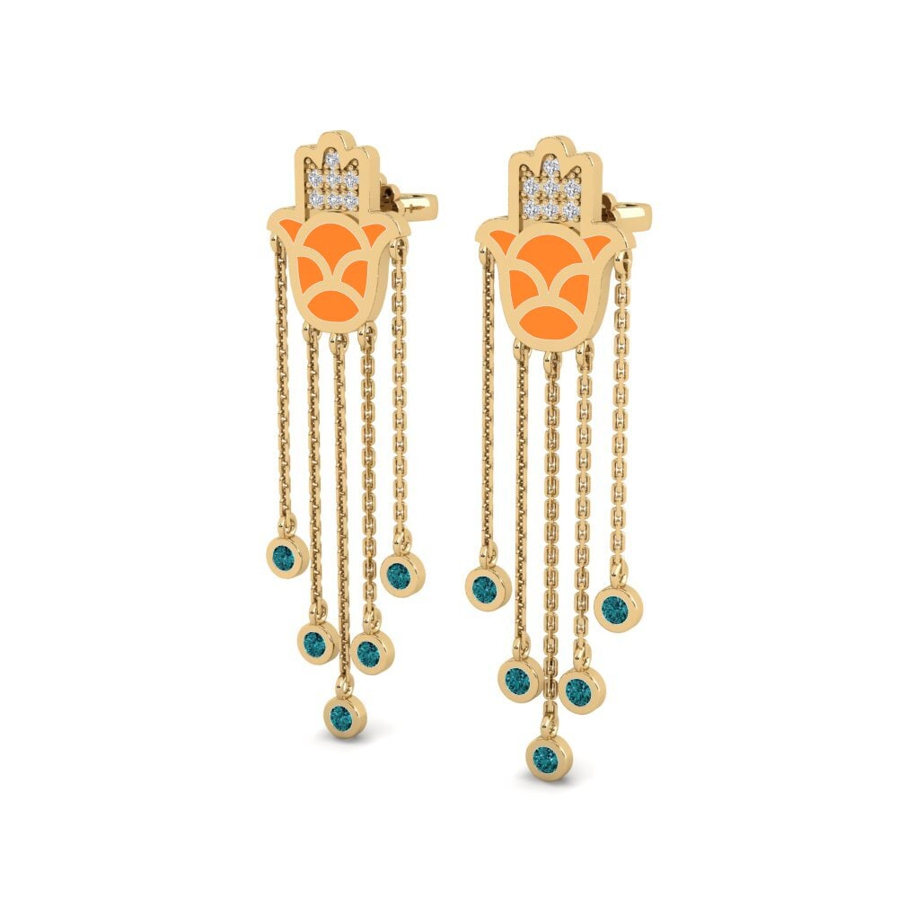 Diamante Azul Pendiente de mujer Ntseeg
