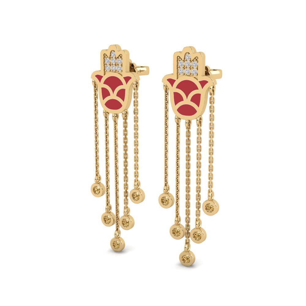 Brown Diamond Women's Earring Ntseeg