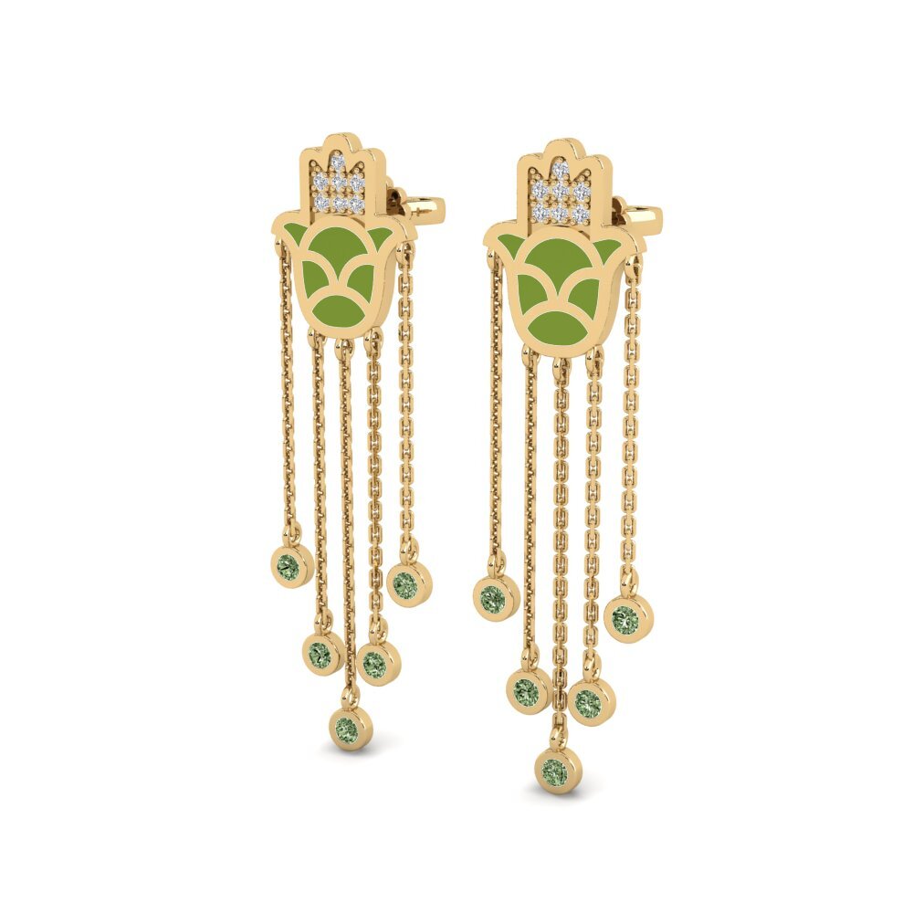 Diamante Verde Pendiente de mujer Ntseeg
