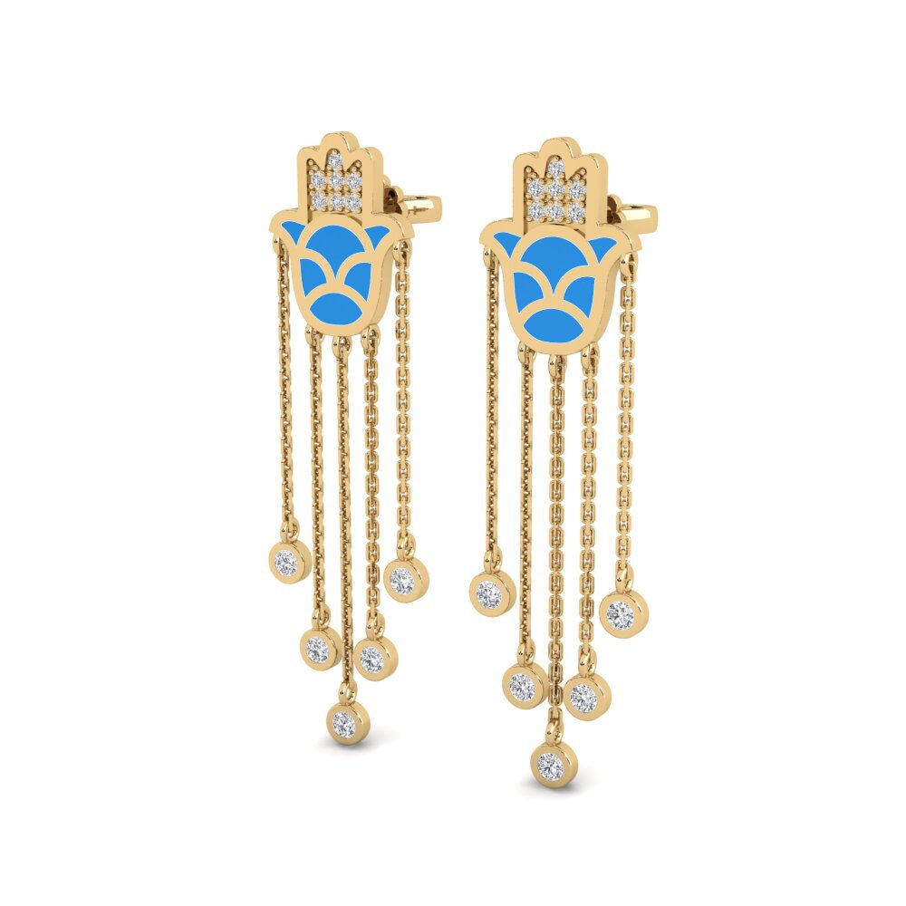 14ct Yellow Gold Women's Earring Ntseeg