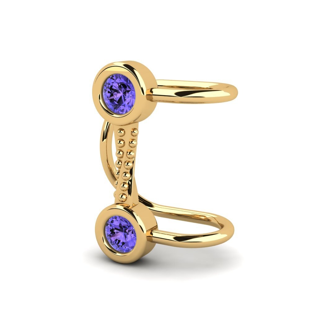 14ct Yellow Gold Tanzanite Women's Earring Nunnally