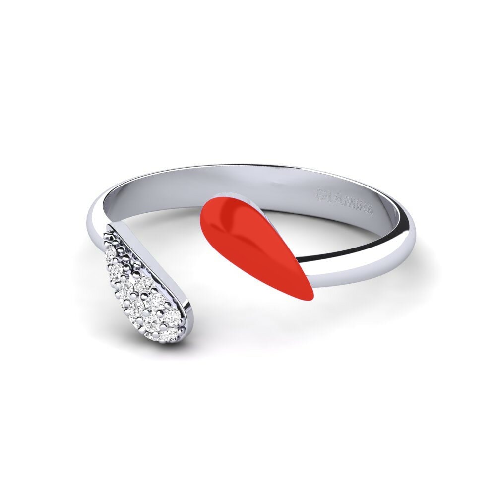 Bagues de fiançailles Argent Blanc Ouvertes