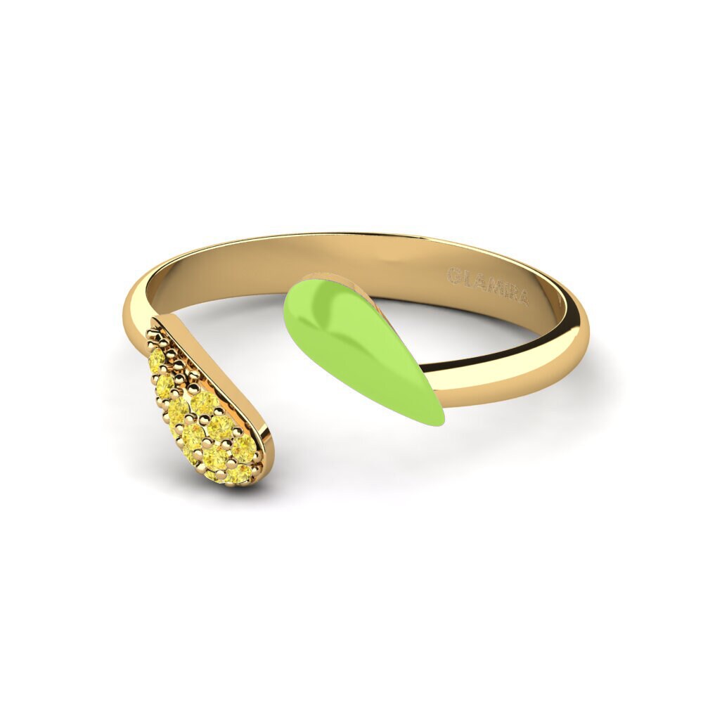 Bagues Saphir Jaune Ouvertes
