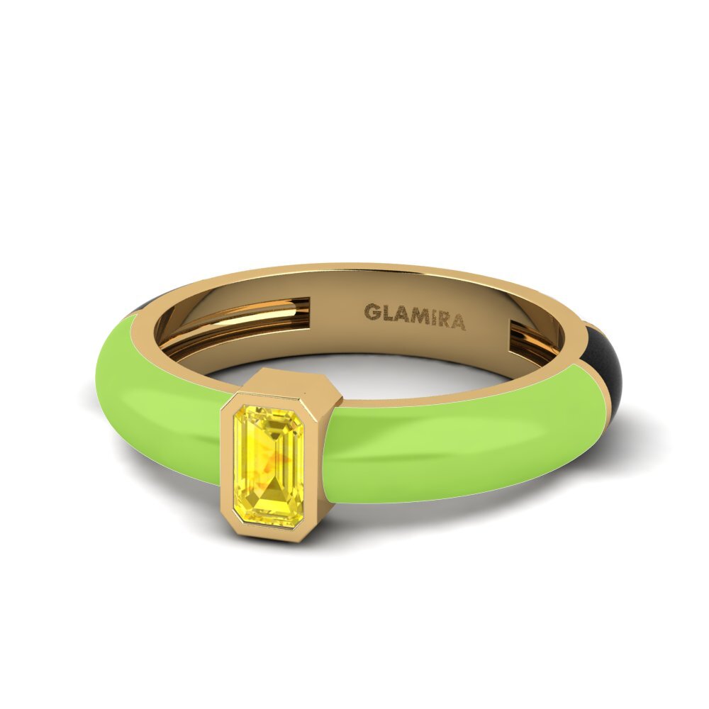 Zafiro amarillo Anillo Nuvoloso