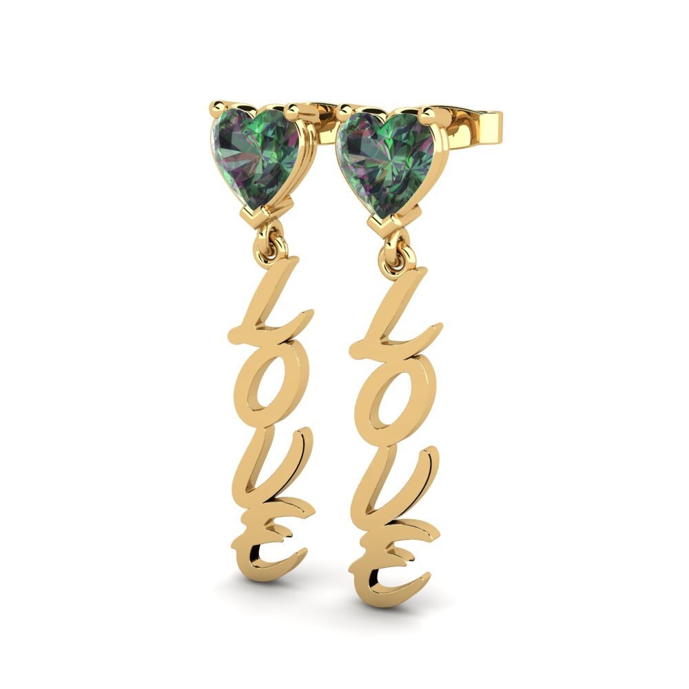 14ct Yellow Gold Mystic Topaz Women's Earring Oak