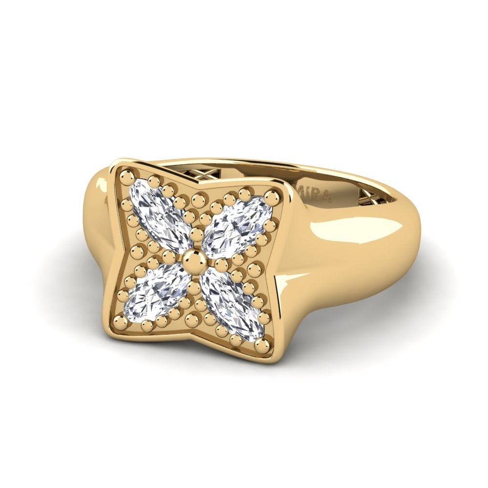 Labor-gezüchteter Diamant Pinker Ring Obmic