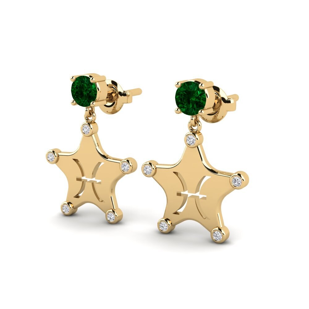 Zircone Vert Boucle d'oreille femme Ocreal - Pisces